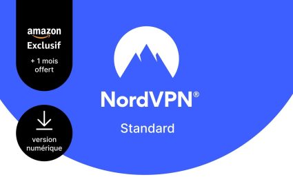NordVPN Standard, Exclusivité Amazon, 10 Appareils, 1 An + 1 Mois Extra, Code Numérique