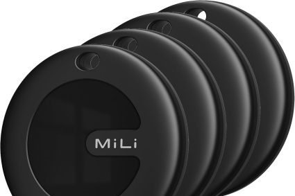 MiLi MiTag Traceur Localisateur D’Objets Bluetooth, Fonctionne avec l’app Google Localiser (Uniquement Android), Batterie Remplaçable, IP67 Imperméable, pour Les clés/Portefeuilles/valises, 4-Pack