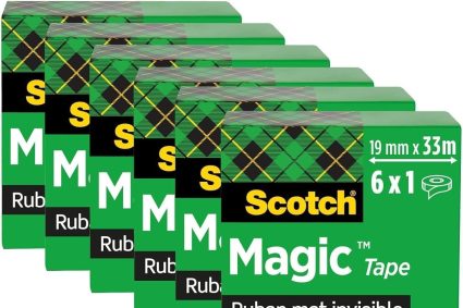 Scotch Ruban Magic – 6 Rouleaux, 19 mm x 33 m – Idéal pour le Bureau et l&rsquo;École