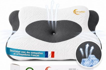 MorphéaLux Ergonomic Cervical Pain Relief Neck Pillow, Orthopaedic Neck Cushion, Butterfly Shape All Positions, Anti-Snoring and Positional Apnea