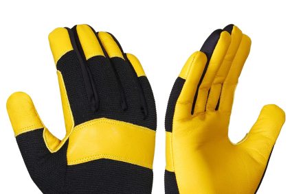 WESTWOOD FOX Gants de travail de jardinage résistants aux épines en cuir souple et robuste pour mécanicien, dextérité, gants de construction respirants pour homme et femme (Jaune, M)