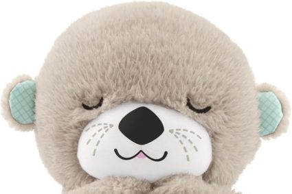 Fisher-Price Ma Loutre Câlins Bonne Nuit Peluche | Peluche Veilleuse Bébé Musicale et Lumineuse | Veilleuse Doudou Bruit Blanc Bébé | Cadeau Naissance Fille et Garçon Nouveau né, FXC66