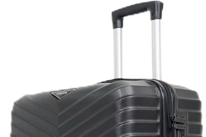 Vic – Grande Valise 75 cm – ABS légère et résistante – Bagage Rigide – Serrure à Code sécurisée – 4 Roues Double Ultra fluides – Black – 76 x 50 x 28 cm