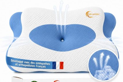 MorphéaLux Ergonomic Cervical Pain Relief Neck Pillow, Orthopaedic Neck Cushion, Butterfly Shape All Positions, Anti-Snoring and Positional Apnea