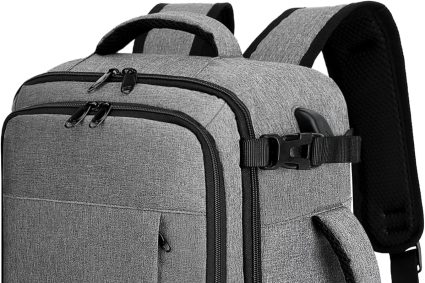 VANKEV Bagage Cabine 40x20x25 Pour Ryanair Sac à Dos Voyage Cabine Avion Bagage à Main Femme Homme 20L Sous Siege Bagage Sac De Voyage Pour Ordinateur Portable 14 Pouces Gris