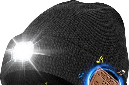 UNBON Original useful gift for men, Christmas gift idea, men&rsquo;s Bluetooth hat with powerful headlamp, LED hat connected with Bluetooth music, Christmas gifts, birthday gifts, men, dad and woman