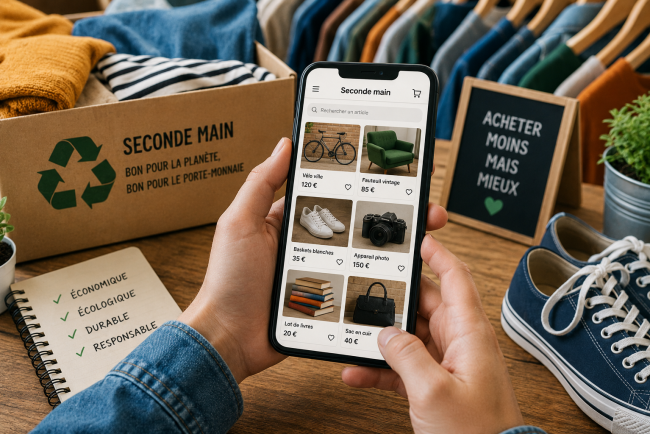 économie, seconde main, occasion, économie circulaire, consommation, reconditionné, pouvoir d'achat, commerce, recyclage, marché de l'occasion, France, consommateurs
